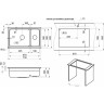 Кухонная мойка GRANULA KS-7304U, черный 7304U CHEPHYII