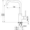 Смеситель GRANULA GR-0041 графит (черно-серый) 0041 GPAFIT