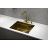 Стальная кухонная мойка GRANULA KITCHEN SPACE 6045U золото сатин 6045U ZOLOTO CATIH